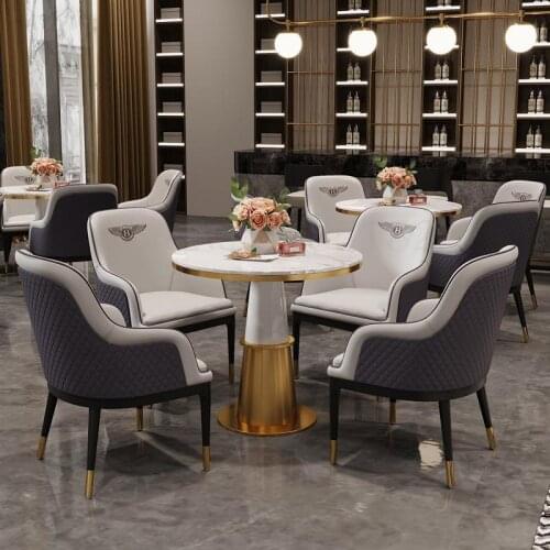 1000 Nordic style dining chair light luxury post-modern hotel negotiation chair leisure simple home solid wood armchair