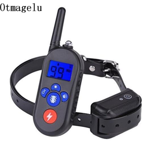 2018 New Style Electronic Dog Training Collars With LCD Blue Screen Display Rechargeable 100 Levels Pet Electronic Dog Collars