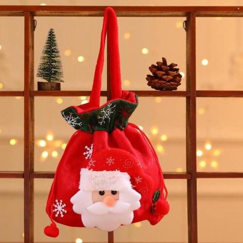 2021 Christmas Candy Storage Bag Gift Exquisite Santa Claus Oversized Bunch Bag New Year Christmas Present Kid Handbag 2