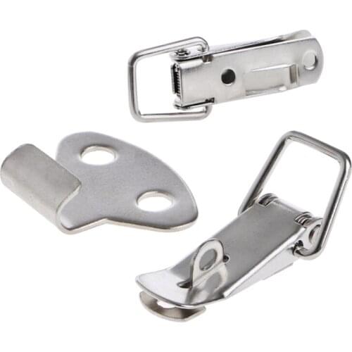 4 Pcs Hardware Cabinet Boxes Spring Loaded Latch Catch Toggle Hasp Q84D