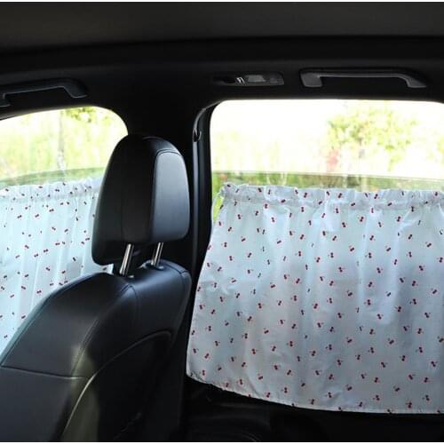 Car Curtain Sunshade Suspension Type Cartoon Car Cover Rear Side Window Curtain UV Protection Heat Shield for Baby Kid Children