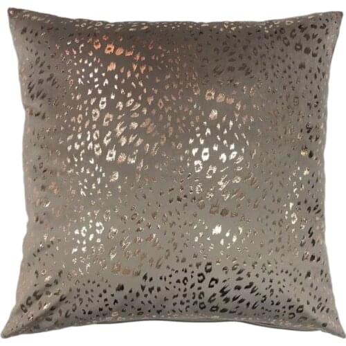 Beige Shiny Foil Printing Sofa Pillow case Home Decorative Velvet Animal Footprints Cushion cover
