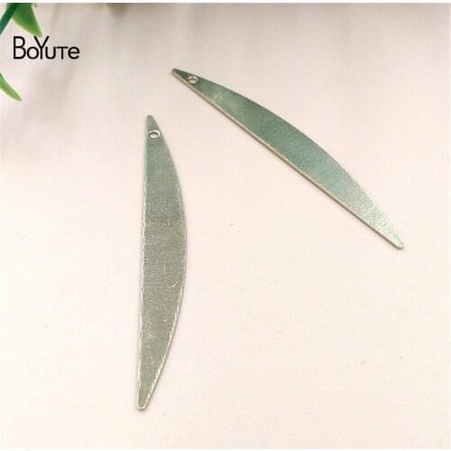 BoYuTe (50 Pieces/Lot) 3 Colors 6.2*50MM Metal Brass Geometric Charms Pendant Earrings Material for Making