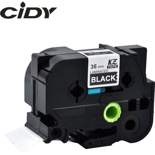 CIDY Tze 365 Tz365 white on black Laminated Compatible P touch 36mm tze-365 tz-365 tze365 Label Tape Cassette Cartridge