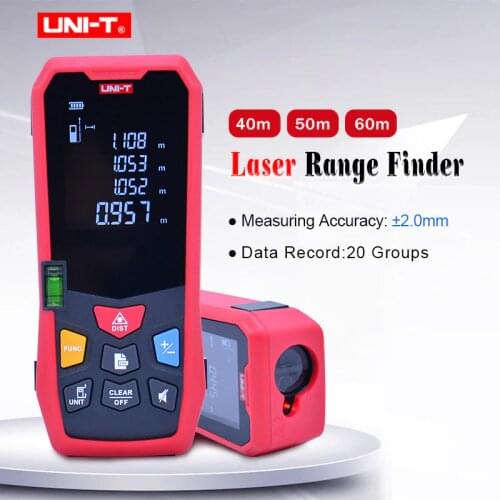 Digital Laser Distance Meter UNI-T LM40 LM50 LM60 Laser Rangefinder battery-powered laser range finder tape distance measurer