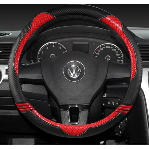 D Shape O shape Car Steering Wheel Cover Non-slip PU Leather for POLO GOLF 7 Scirocco Suzuki Swift Nissan Rogue High Quality