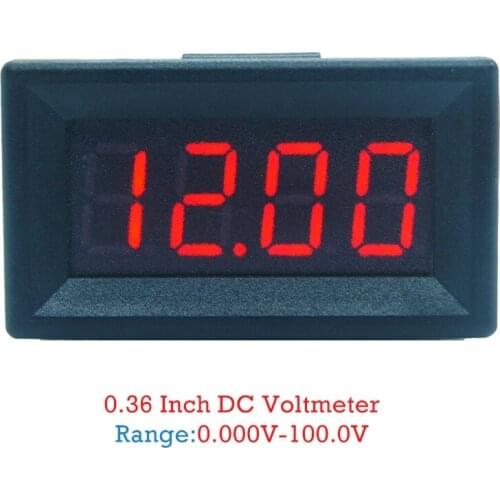 DC 0-99.99V (100V) 4-digits 0.36inch Digital Voltmeter 3Wire Voltage Panel Meter