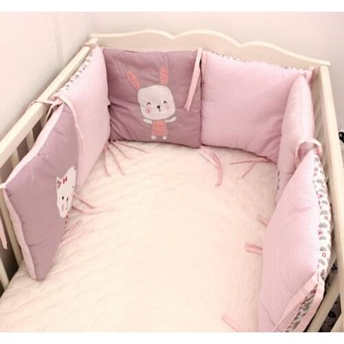 6pcs Baby Bed Bumpers for Newborn Crib Bumper Cotton Baby Bedding Around Protection Back Cushion Pillow Crib Bumpers Bedding