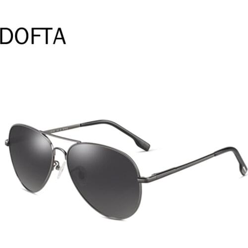 Dofta Pilot Men Sunglasses Polarized Male Sun Glasses UV 400 Glasses For Driving Vintage Shades With Case 9091