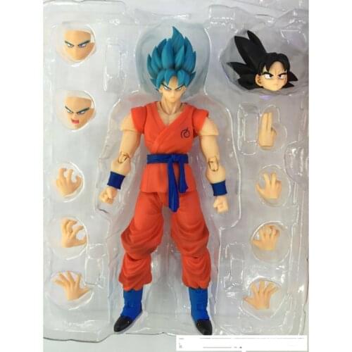 Dragon Ball SHF PVC Kakarotto Action Figure Movable Resurrected Son Goku Model Toys 16cm