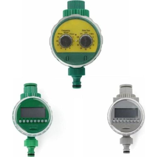 3 Styles Garden Electronic Watering Timer Rain Sensor Solar LCD Double Dial Controller Watering Irrigation 1/2'' 3/4'' Tap Joint