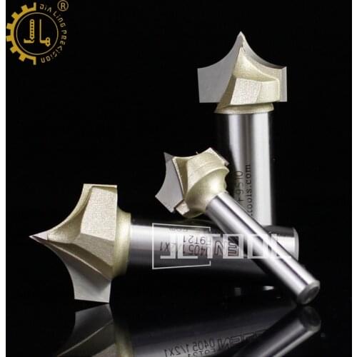 Arden 1pc v grooving router bit wood carving v groove cutter 1/4 1/2 Shank Woodworking Cutter Double Edging