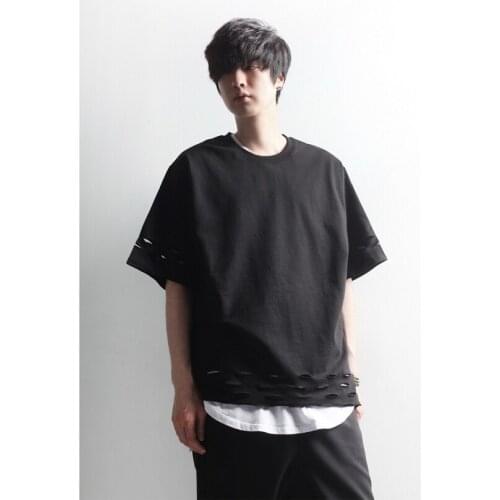 Gaojiechao half sleeve mens summer short sleeve oversized mens street T-shirt