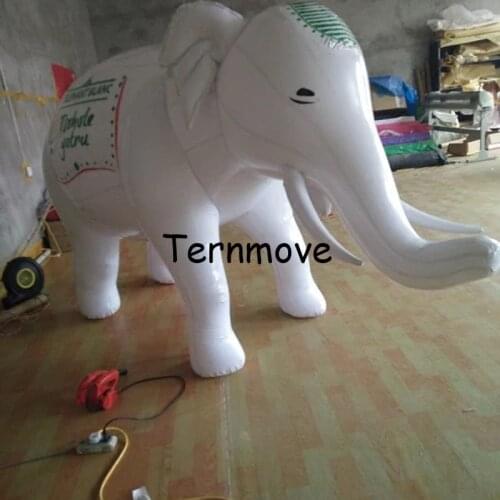 Giant inflatable elephant replica,large inflatable white elephant, ourdoor pure white inflatable elephant for advertising