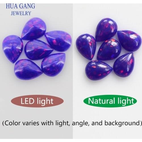 Pear Shape Cabochon Opal Flat Back FH21 Beads Synthetic Gemstones For Jewelry Making DIY 3x5~7x9mm Free Shipping