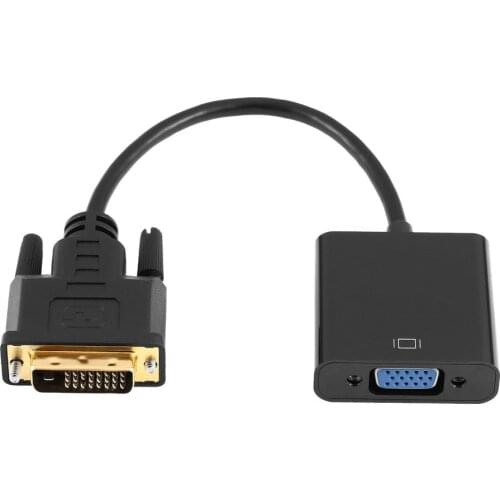 Full HD 1080P DVI-D to VGA Active Adapter Converter Cable 24+1 Pin Male to 15pin Female Monitor Cable for PC Display Card ONLENY