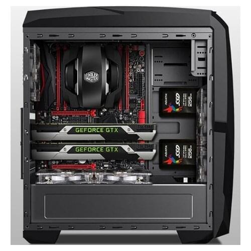 Water cooling case i7 7700k 8/16GB RAM 120GB/1T GX1080 TFT HD display size of 21.5/23.6/27 inch Desktop game computer PC