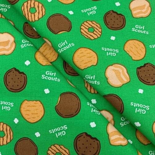 Beautiful 100% Cotton Fabric Green Cartoon Doughnut Pattern Digital Print Sewing Material DIY Home Patchwork Dress Clothing
