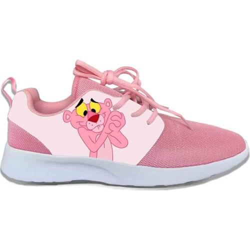 Hot Panther Anime Cartoon Funny Cute Pink Aesthetic Sport Running Shoes Lightweight Breathable 3D Print Men women Mesh Sneakers
