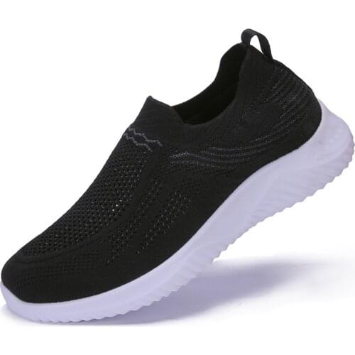 Hot Sale Summer Mens Casual Shoes Mesh Breathable Light Men Sneakers Comfortable Soft Flat Shoes Outdoor Mens Shoes