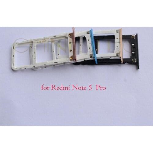Nano SIM/ Micro SIM Card Tray Holder Micro SD Card Slot Holder Adapter for Xiaomi Redmi Note 5 Pro