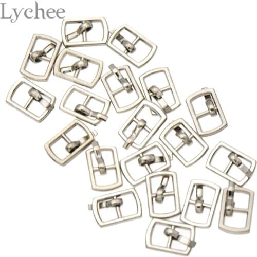 Lychee Life 20pcs 4.5mm Mini Doll Buttons Metal Buckle DIY Doll Dress Patchwork Buckles Handmade Craft Sewing Accessories