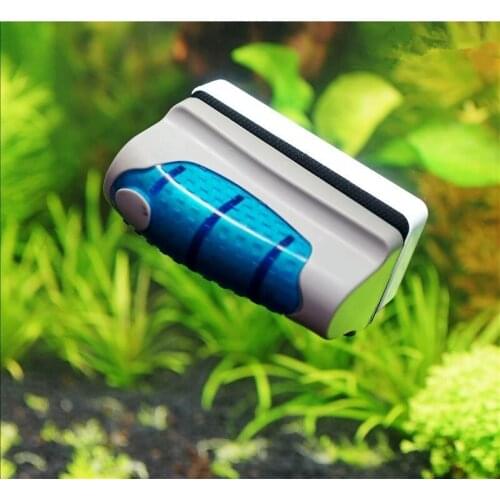 Magnetic Aquarium Brush Fish Tank Cleaner Magnetic Brush Aquarium Tank Fish Tools Floating Brush Glass Algae Cleaning Scraper