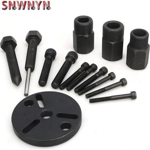 14 Pcs Car Air Conditioning Compressor Clutch A/C Puller Rebuild Remover Tool Kit