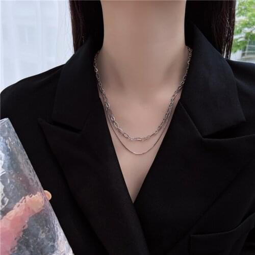 New Fashion Tassel Necklace Pearl Necklace Cute Double Layer Chain Pendant For Women Jewelry Girl Gift Choker New 2021