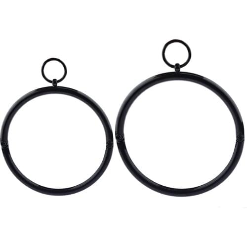 CamaTech Slave Metal Locking Neck Collar Restraint SM Stainless Steel Lockable Choker O-Rings Necklace Bondage For Women Sex Toy