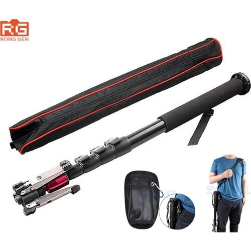 Pro Alumninum Alloy Camera DSLR Unipod Monopod Flip Lock with 3 Legs Base Tripod With a portable belt and shoulder strap