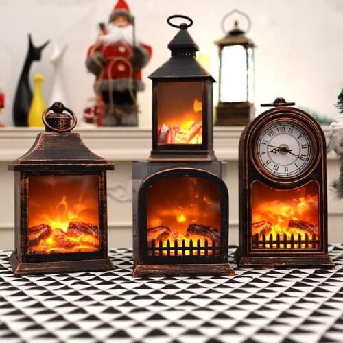 Christmas Fireplace Lights Firewood Wind Lights Bar Home Desktop Scene Layout Fireplace Lights Window Decoration Props Xms Gifts