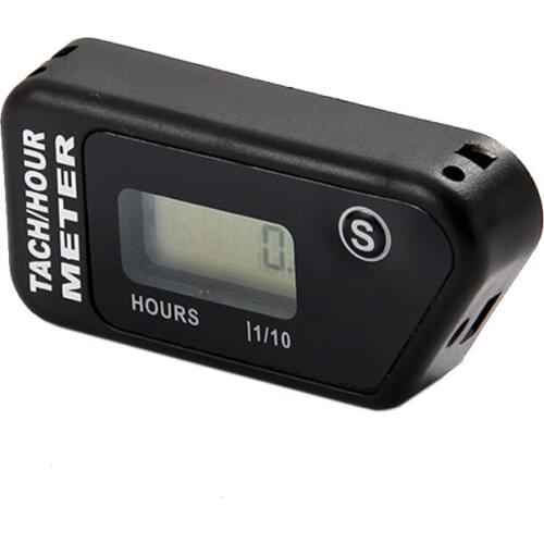 Waterproof Inductive digital RPM Tach Hour Meter for motocross Motorcycle ATV pit bike Snowmobile Boat jet ski Gas Engine