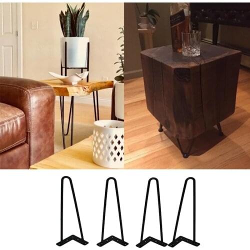 4Pcs/set 4/6/8/12/16/18inch hairpin table legs iron legs for table Home Accessories Simple modern furniture wire legs