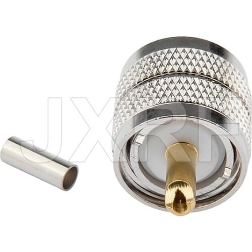 UHF PL259 male crimp RF Coxial connector PL259 UHF male Plug straight Crimp for RG316 RG174 LMR100 coaxial cable fast ship