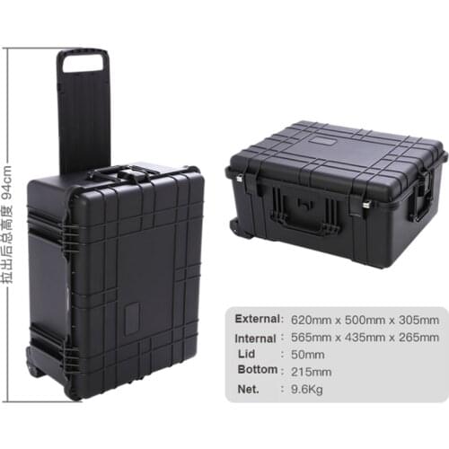 Waterproof trolley case toolbox tool case Dustproof Protective Camera Case Instrument box equipment box with pre-cut foam lining
