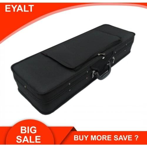 High Quality Portable Violin Box Square Box with Gold Watch Double Strap Cover Cloth 1/4 1/8 1/2 3/4 4/4
