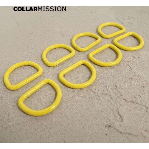 Metal Yellow D ring DIY for dog collar 25mm connection metal buckle DIY half ring belt buckle CDK25Y