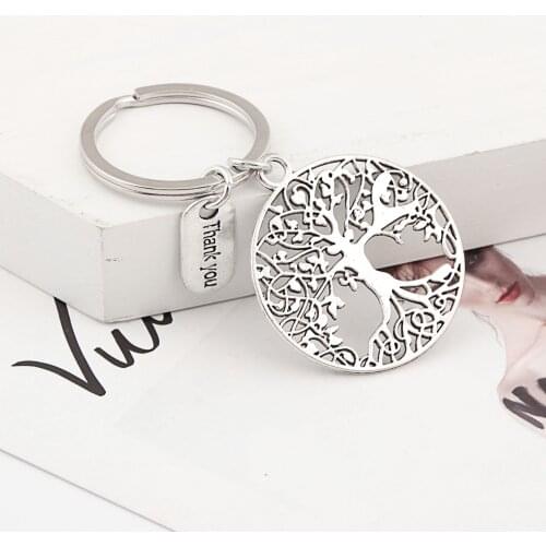 1Pc Tree KeyChain Thanksgiving Day Gift Keyring Handmade Party Souvenir Jewelry E2400