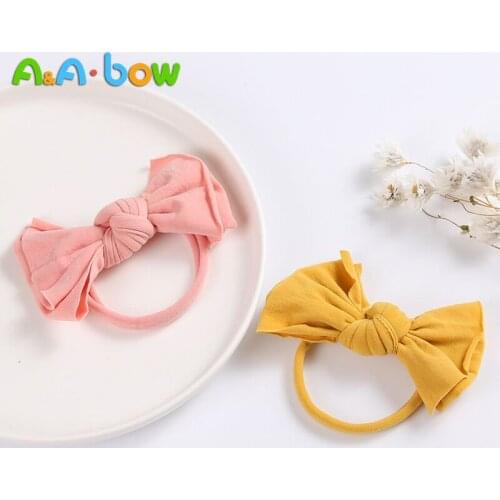 1PCS Bow Baby Girl Headband Children Bows Hairband Elastic Nylon Baby Hair Accessories for Newborn Girls Head Wraps