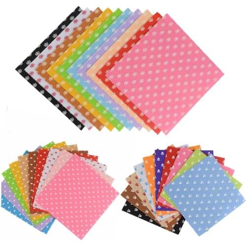 10 sheet 15x15cm non-woven felt home pattern bundle printing felt sewing crafts cloth home decoration felt DIY craft