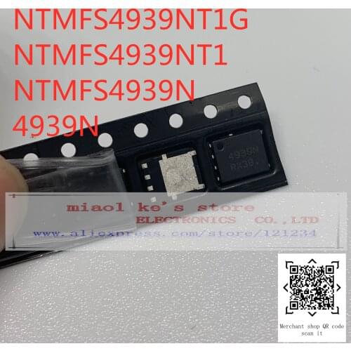 [10pcs]100%New Original; NTMFS4939NT1G NTMFS4939NT1 NTMFS4939N 4939N - MOSFET N-channel 30V 9.3A/53A 5DFN