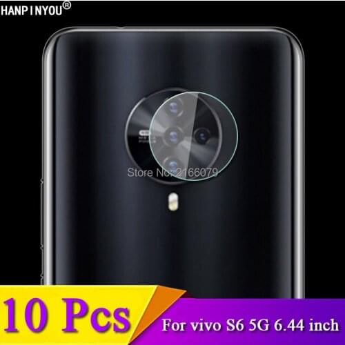10 Pcs/Lot For vivo S6 5G 6.44" Anti-Scratch Clear Rear Camera Lens Protective Protector Cover Soft Tempered Glass Film Guard
