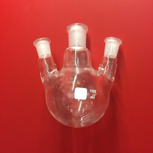 100ml,24*19*19,3-neck,Round bottom Glass flask,Lab Boiling Flasks,three neck laboratory glassware