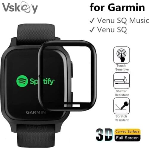100PCS 3D Soft Screen Protector for Garmin Venu SQ Smartwatch Full Cover Protective Film (No Tempered Glass)