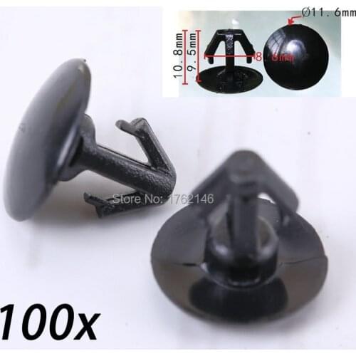 100x Rubber Seal Weatherstrip Clip Bonnet Edge Seal, Hood Seal Clip 91518-SM4-003 For Honda Accord Accord Tourer Civic