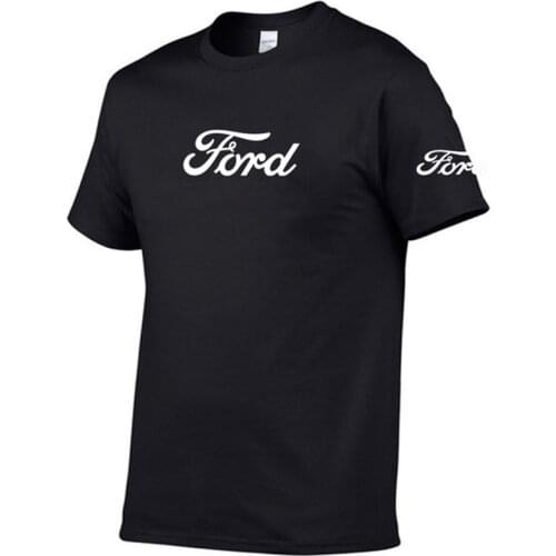 2021 new ford car t-short sleeve 100% cotton shirt mens clothing spring summer mens shirts fashion high street leisure short