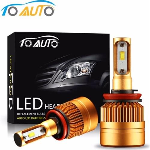 2x Car Headlights H8 H9 H11 LED 8000LM 50W 6000K White Automobiles Running Light Auto Lamp 12V 24V