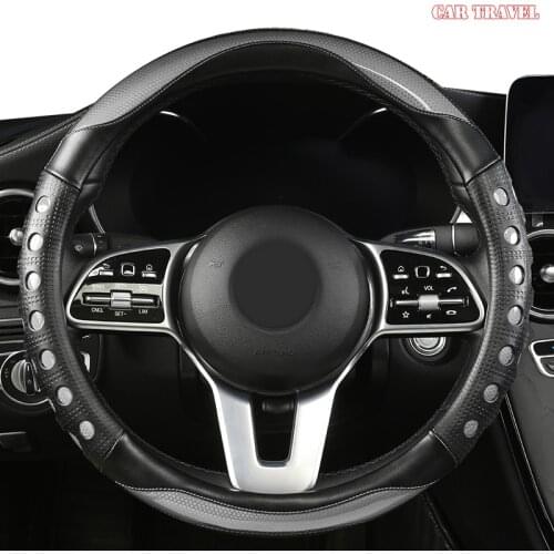 CAR TRAVEL Microfiber Leather Car Steering Wheel Cover For Audis A1 A3 A4 A4L A5 A6L A7 A8 Q3 Q5 Q7 TT