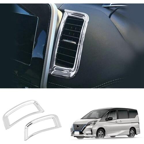Car Navigation Air Conditioning Air Outlets Left and Right Air Outlet Decoration Frame for Nissan C27 2019-2021